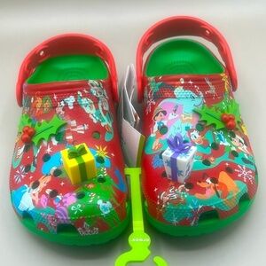 2023 Disney Parks Christmas Holiday Mickey & Friends Clogs Adult Crocs M4 W6 NEW